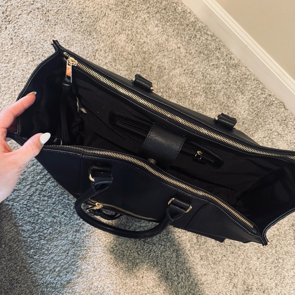 Black Leather Tote Bag - Picture 6 of 12